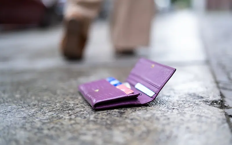 wallet on ground